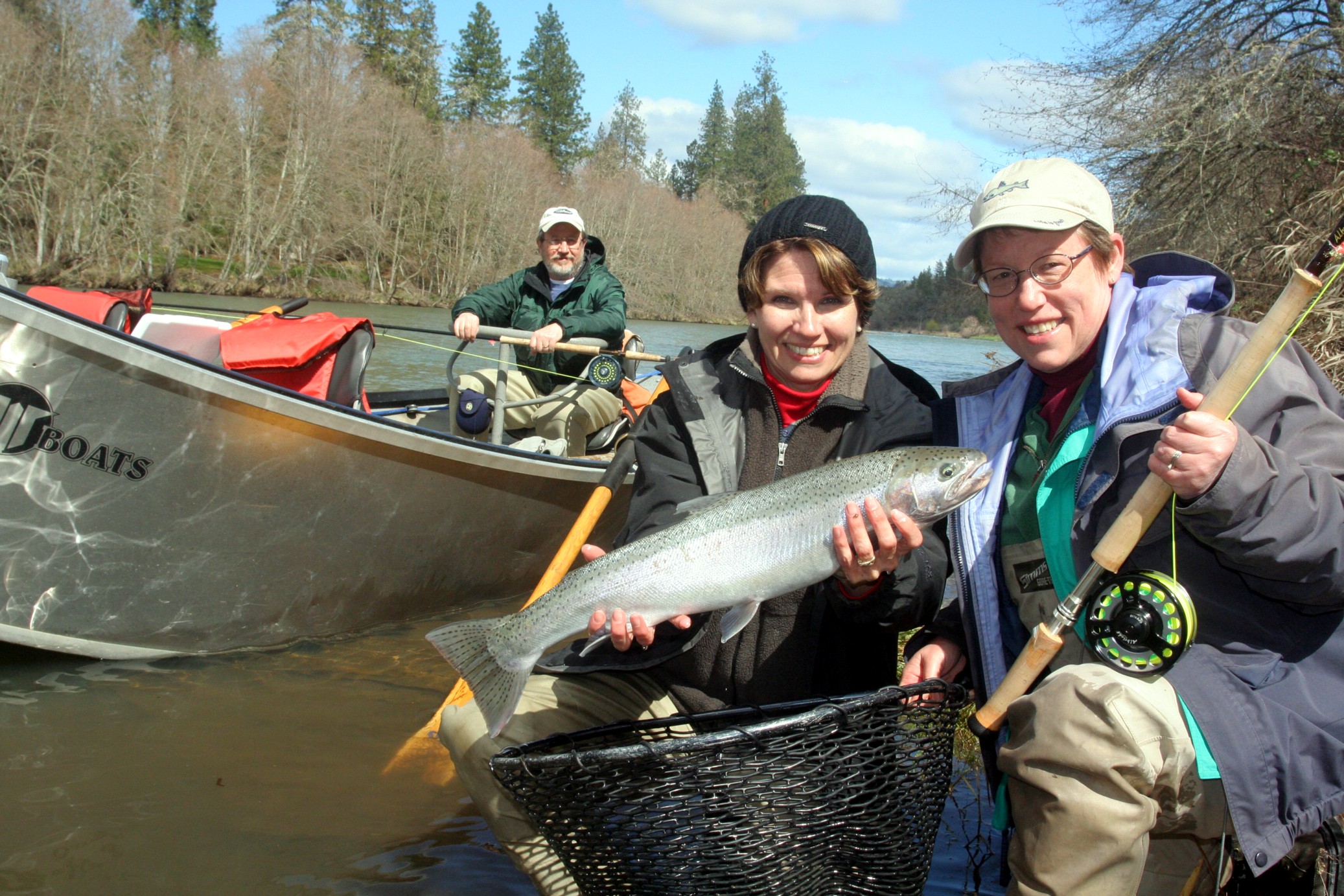 Marcy Gorman and Joann Severson / Michael Gorman photo / McKenzie River Fly Fishing Guide