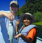 alec and raji, santiam / trout and steelhead fly fishing / McKenzie River fly fishing guide